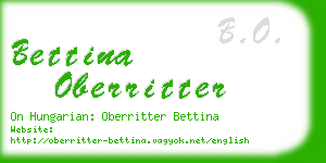 bettina oberritter business card